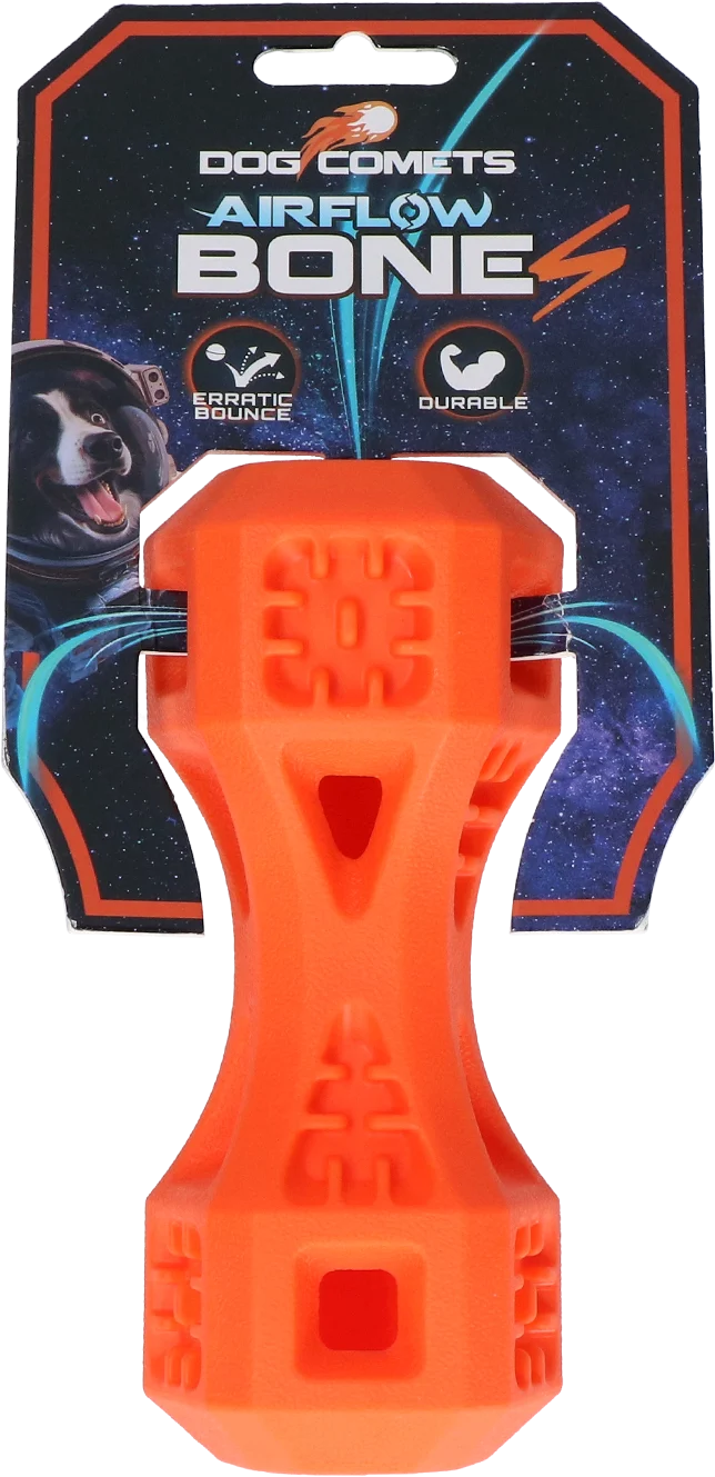 Os à rapporter avec ouvertures, orange S – Dog Comets Airflow Bone – Image 1