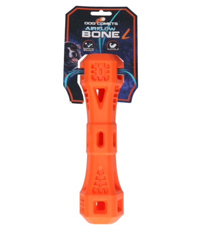 Os à rapporter avec ouvertures, orange L – Dog Comets Airflow Bone
