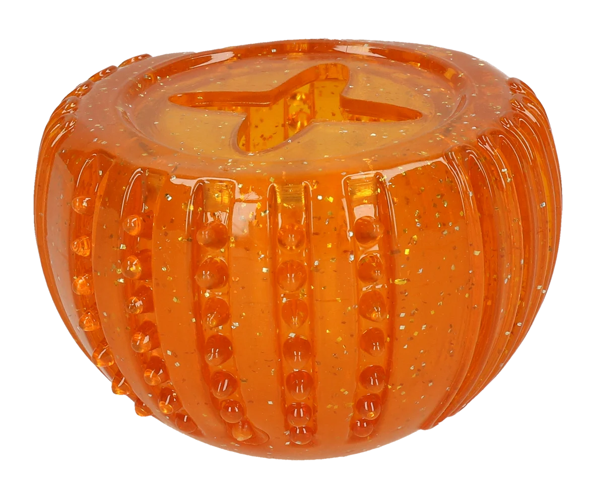 Jouet à friandises en caoutchouc TPR, orange, ø 7 cm – Dog Comets Ceres - Treat Locker – Image 3