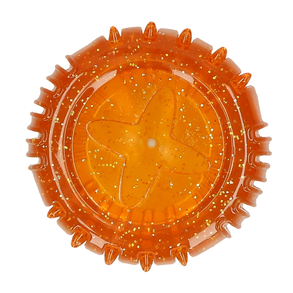 Jouet à friandises en caoutchouc TPR, orange, ø 7 cm – Dog Comets Ceres - Treat Locker – Image 2