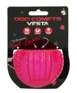 Jouet à friandises en caoutchouc TPR, rose, ø 7 cm – Dog Comets Ceres - Treat Locker