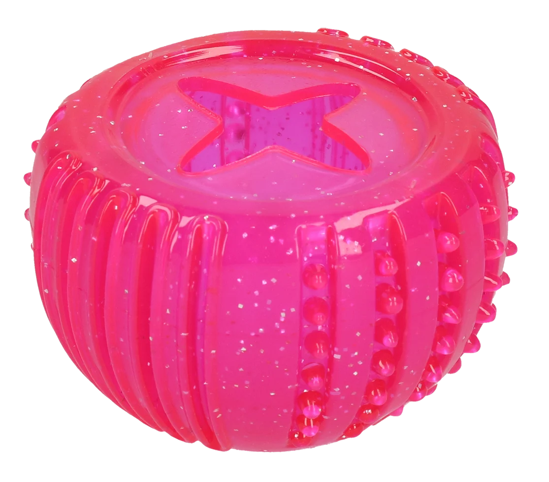Jouet à friandises en caoutchouc TPR, rose, ø 7 cm – Dog Comets Ceres - Treat Locker – Image 2