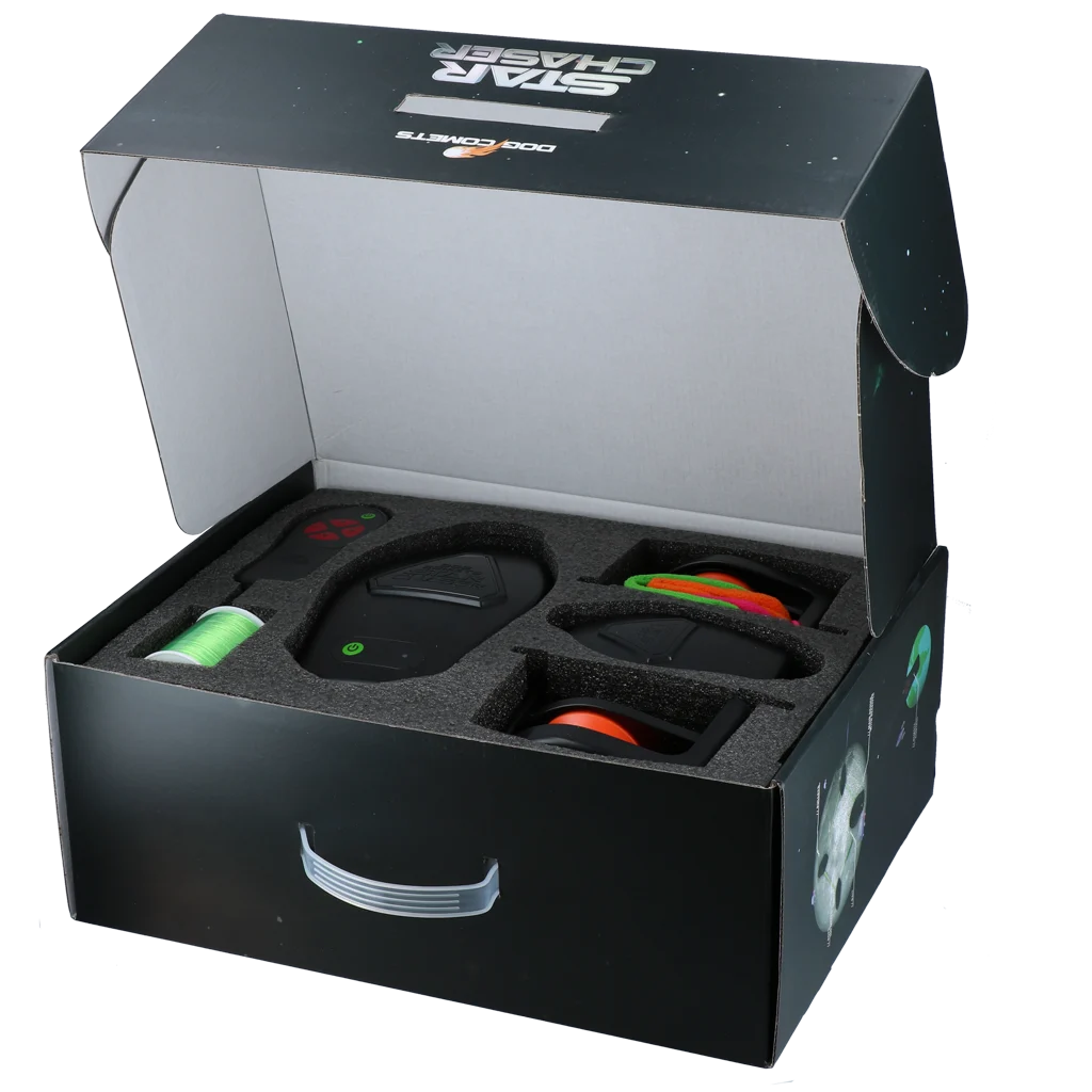 Jouet de poursuite pour chien avec télécommande et 3 leurres – Dog Comets Star Chaser – Image 3