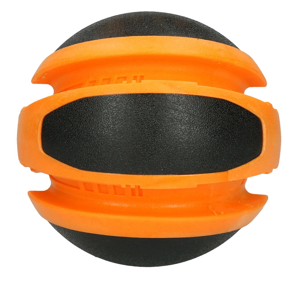 Balle rebondissante orange pour chien, 14 cm – Dog Comets Planets – Image 3