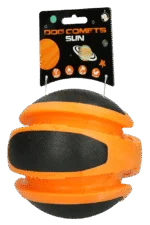 Balle rebondissante orange pour chien, 14 cm – Dog Comets Planets