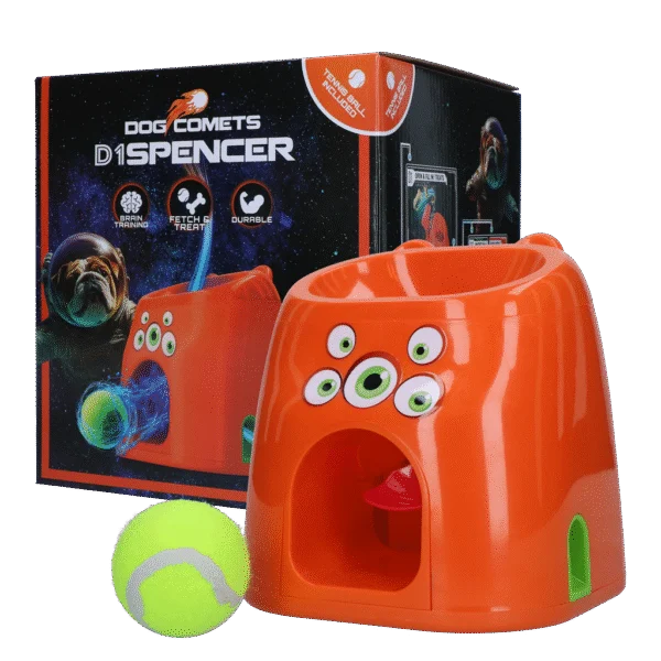 Jeu de rapport avec récompense, 1 balle de tennis incluse – Dog Comets D1spencer Fetch and Treat