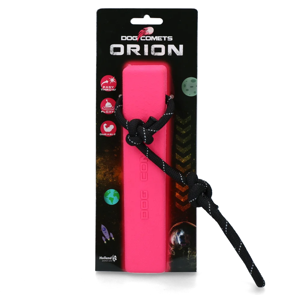Boudin de rapport avec corde, flottant, 20 x 4 x 4 cm, rose – Dog Comets Orion – Image 1