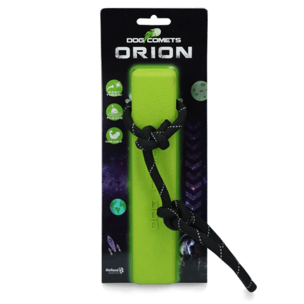 Boudin de rapport avec corde, flottant, 20 x 4 x 4 cm, vert – Dog Comets Orion