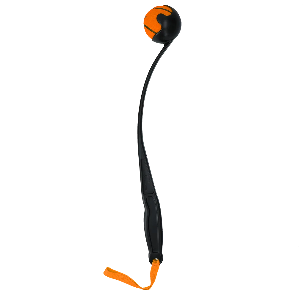Lanceur de balle pour chien avec balle de tennis M, 48 cm, orange – Dog Comets Launcher – Image 2