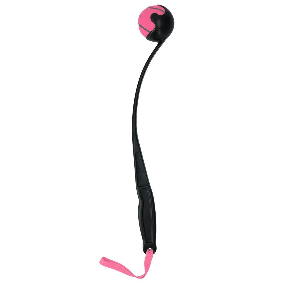 Lanceur de balle pour chien avec balle de tennis M, 48 cm, rose – Dog Comets Launcher – Image 2