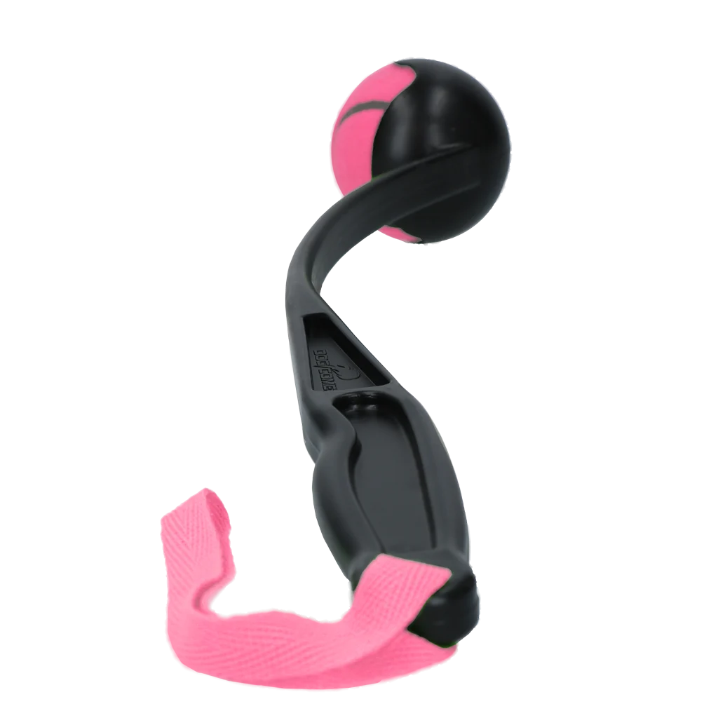 Lanceur de balle pour chien avec balle de tennis M, 48 cm, rose – Dog Comets Launcher – Image 3