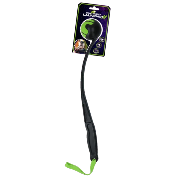 Lanceur de balle pour chien avec balle de tennis M, 48 cm, vert – Dog Comets Launcher