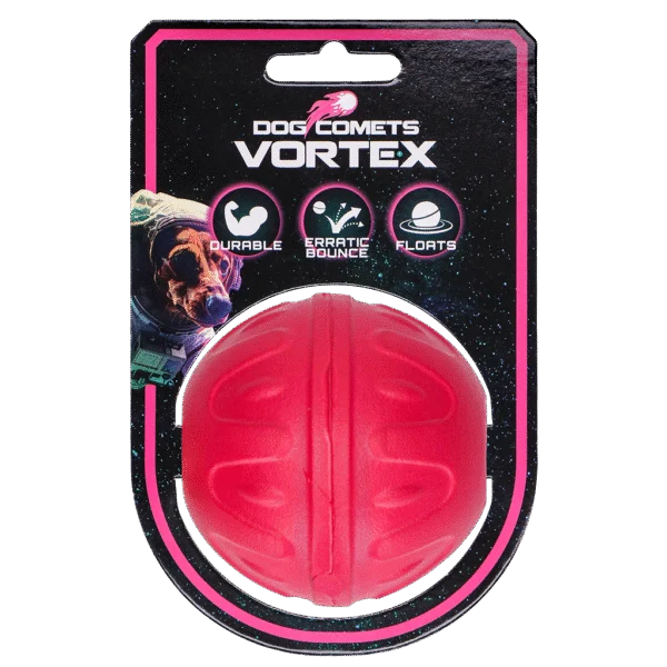 Balle pour chien à rebonds imprévisibles, flottante, rose – Dog Comets Vortex