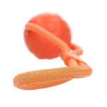 Balle pour chien avec corde réfléchissante, flottante, orange – Dog Comets Vortex Loop – Image 2