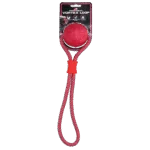 Balle pour chien avec corde réfléchissante, flottante, rose – Dog Comets Vortex Loop