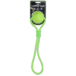 Balle pour chien avec corde réfléchissante, flottante, verte – Dog Comets Vortex Loop
