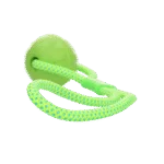 Balle pour chien avec corde réfléchissante, flottante, verte – Dog Comets Vortex Loop – Image 2