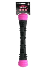 Bâton à lancer en caoutchouc avec couineur, L 32 cm, rose – Dog Comets Meteor
