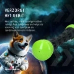 Bâton de rapport en caoutchouc avec couineur, S 23 cm, vert – Dog Comets Meteor – Image 5