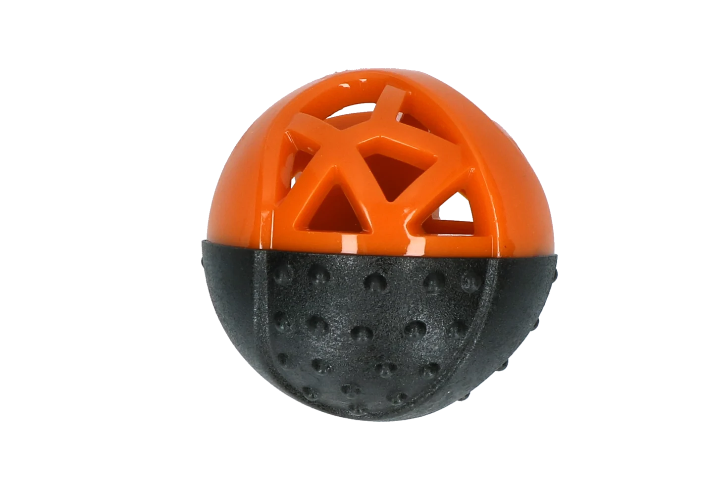 Balle à friandises en caoutchouc avec couineur, orange – Dog Comets Moonstone – Image 2