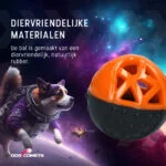 Balle à friandises en caoutchouc avec couineur, orange – Dog Comets Moonstone – Image 5