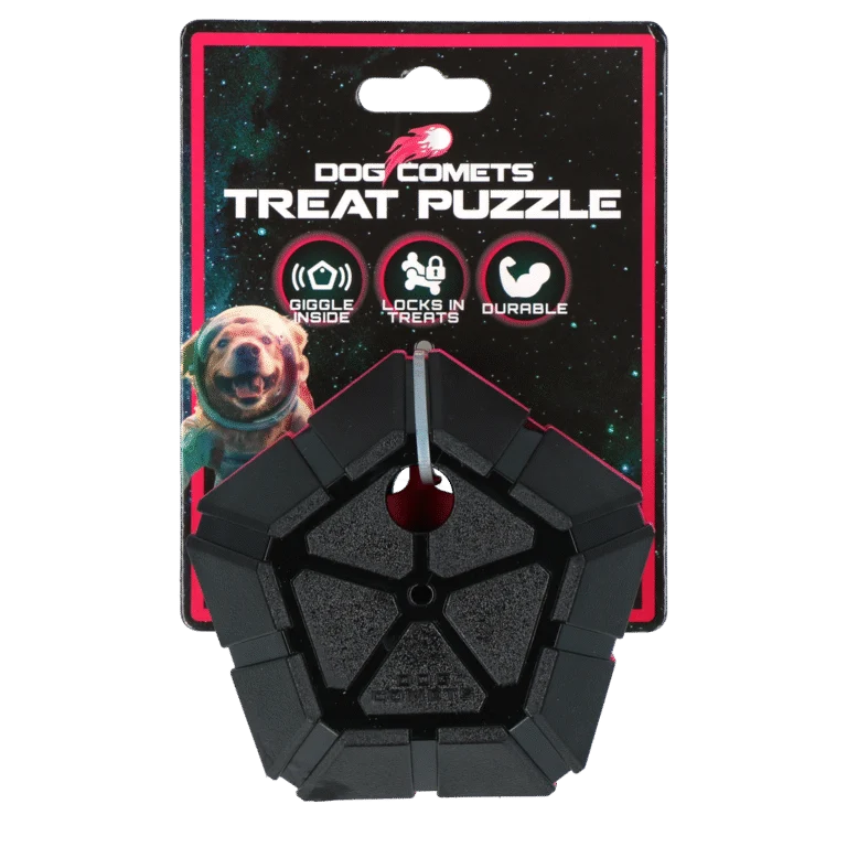 Balle puzzle pour chien avec éléments rotatifs – Dog Comets Treat Puzzle