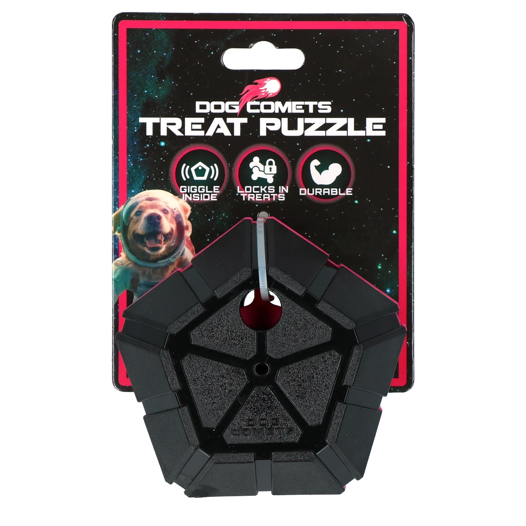 Balle puzzle pour chien avec éléments rotatifs – Dog Comets Treat Puzzle – Image 1