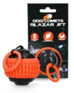 Balle pour chien avec cordon rétractable orange – Dog Comets Blazar Jet