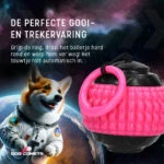 Balle pour chien avec cordelette rétractable rose – Dog Comets Blazar Jet – Image 6