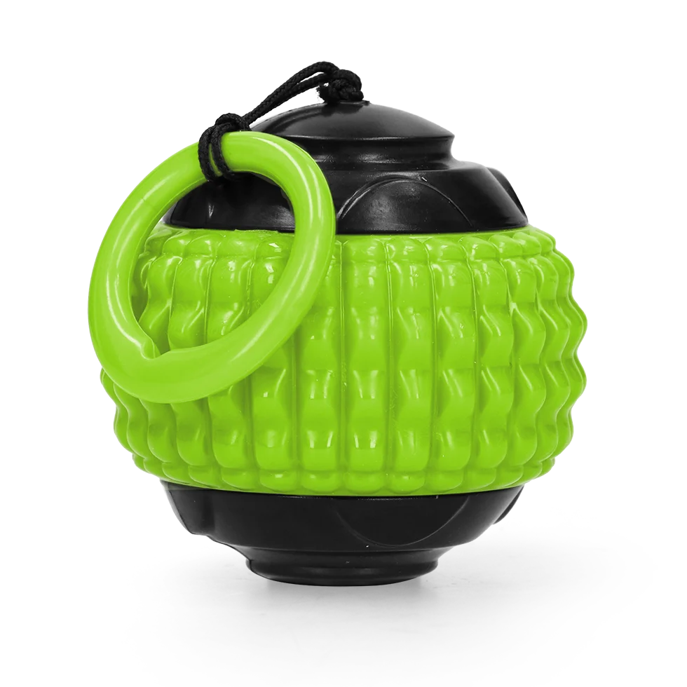 Balle pour chien avec petite corde rétractable verte – Dog Comets Blazar Jet – Image 3