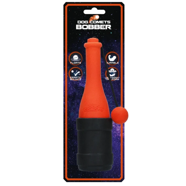 Jouet de rapport avec corde pour l’eau, 23 cm, orange – Dog Comets Bobber