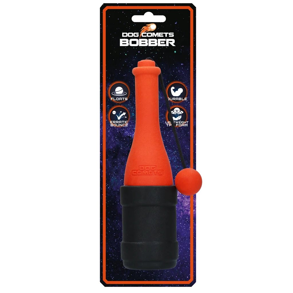 Jouet de rapport avec corde pour l’eau, 23 cm, orange – Dog Comets Bobber – Image 1