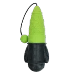 Jouet de rapport avec corde, flottant, Ø 65 x 235 mm, vert – Dog Comets Bobber Rocket – Image 2