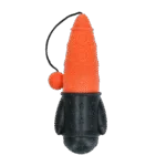 Jouet à rapporter avec corde, flottant, Ø 65 x 235 mm, orange – Dog Comets Bobber Rocket – Image 2