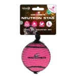 Balle de tennis avec couineur et bord en caoutchouc, rose L, 7,5 cm – Dog Comets Neutron Star
