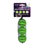 Balle de tennis pour chien avec couineur S, Ø 5 cm, verte, 3 pièces – Dog Comets Neutron Star