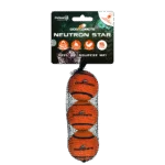 Balle de tennis pour chien avec couineur S, Ø 5 cm, orange, 3 pièces – Dog Comets Neutron Star