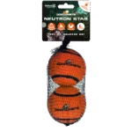 Balles de tennis avec couineur et bord en caoutchouc, orange, L, 7,5 cm, lot de 2 – Dog Comets Neutron Star
