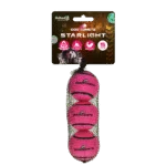 Balle de tennis pour chien, flottante, rose S, Ø 5 cm, 3 pièces – Dog Comets Starlight