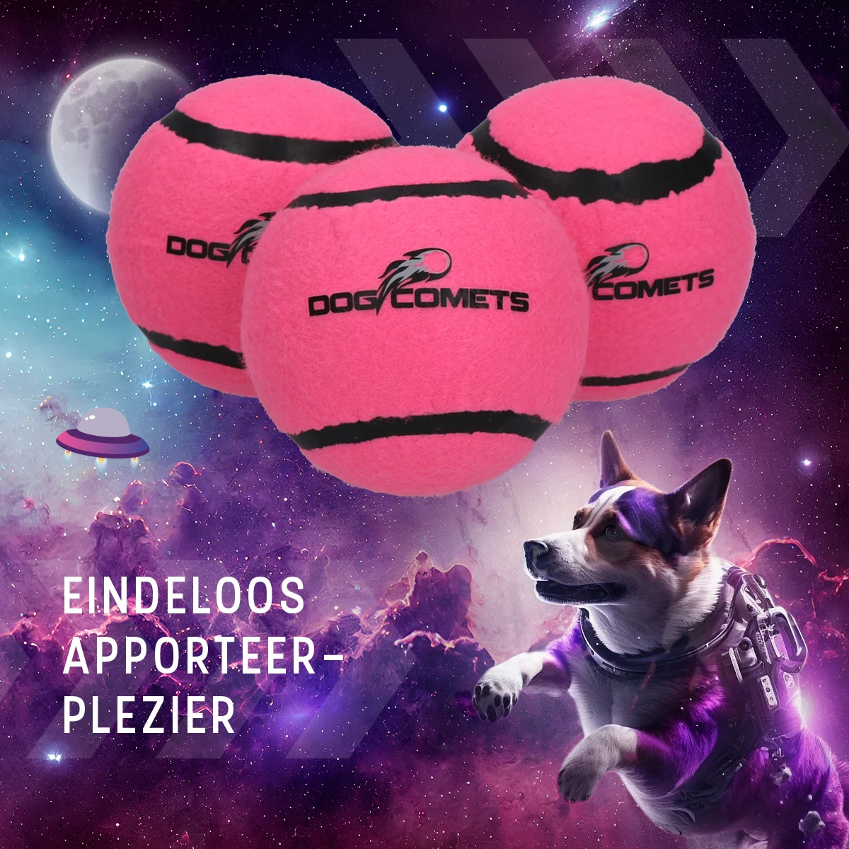 Balle de tennis pour chien flottante, rose, S, Ø 5 cm – Dog Comets Starlight – Image 5