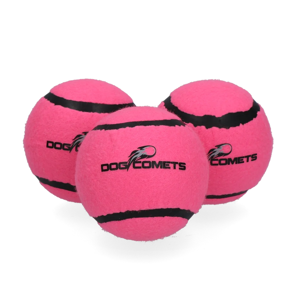 Balle de tennis flottante pour chien, Ø 6 cm, rose, 3 pièces – Dog Comets Starlight – Image 2