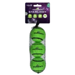 Balles de tennis flottantes pour chien, Ø 6 cm, vertes, 3 pièces – Dog Comets Starlight