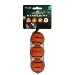 Balle de tennis pour chien, flottante, orange S, Ø 5 cm, 3 pièces – Dog Comets Starlight