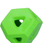 Cube à friandises en caoutchouc TPR pour friandises et bâtons à mâcher, vert – Dog Comets Treat Lock Cube – Image 2