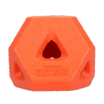 Balle à friandises en caoutchouc TPR pour friandises et bâtonnets à mâcher, orange – Dog Comets Treat Lock Cube