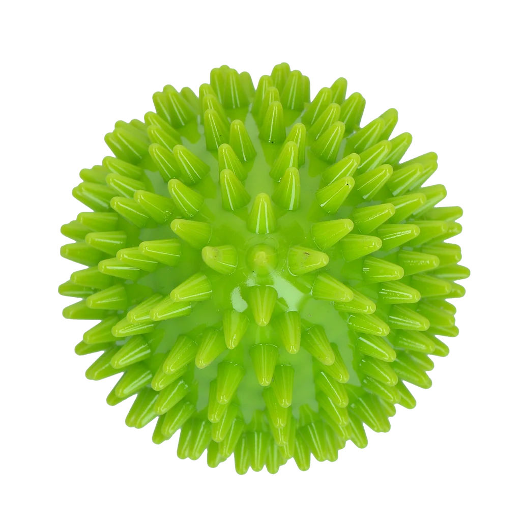 Jouet à rapporter en forme d’œuf avec couineur et picots, vert M, Ø 80 x 110 mm – Dog Comets Cosmic Egg – Image 3