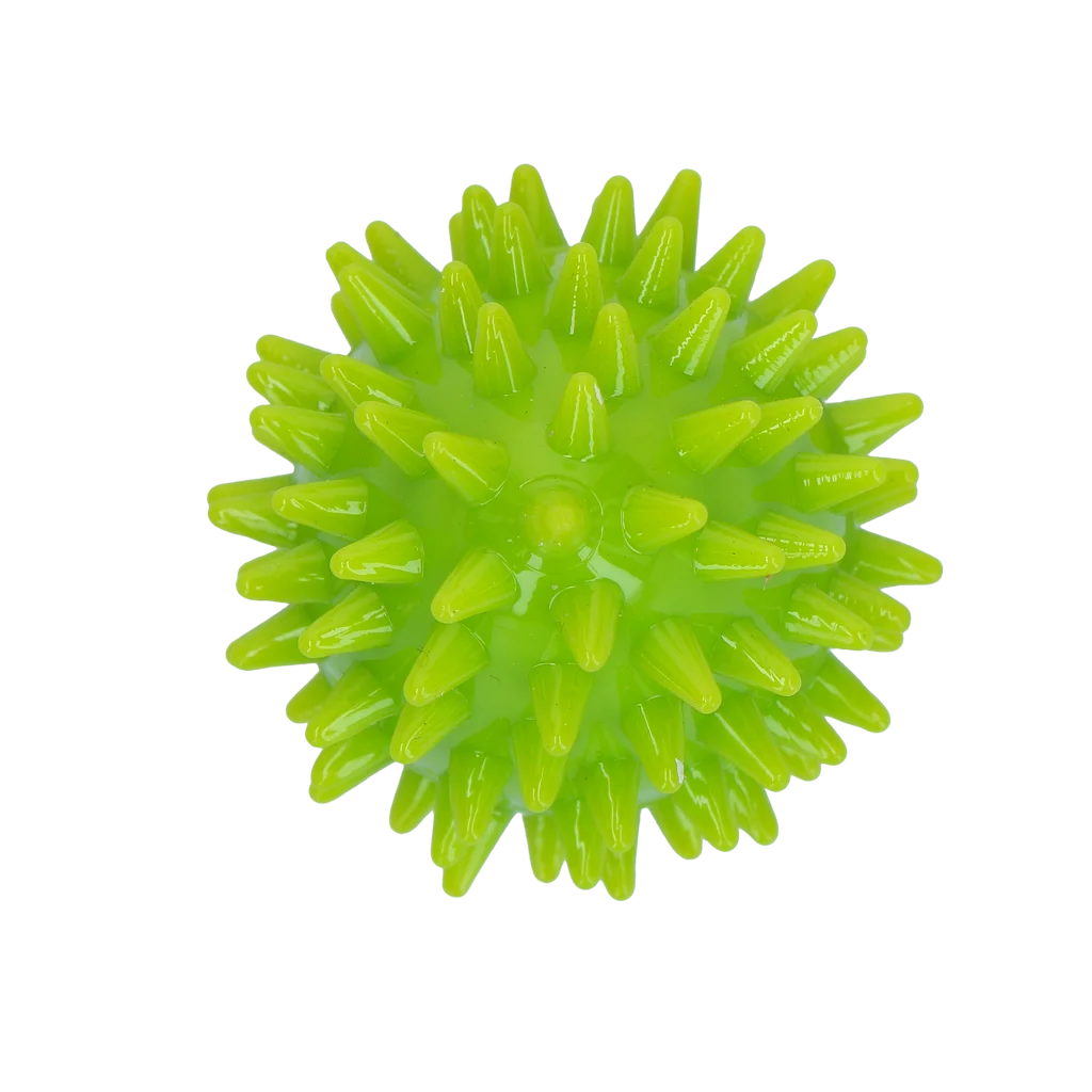 Jouet à rapporter en forme d’œuf avec couineur et picots, vert S, Ø 50 x 60 mm – Dog Comets Cosmic Egg – Image 3