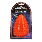 Jouet à rapporter en forme d’œuf avec couineur et picots, orange L, Ø 100 x 150 mm – Dog Comets Cosmic Egg