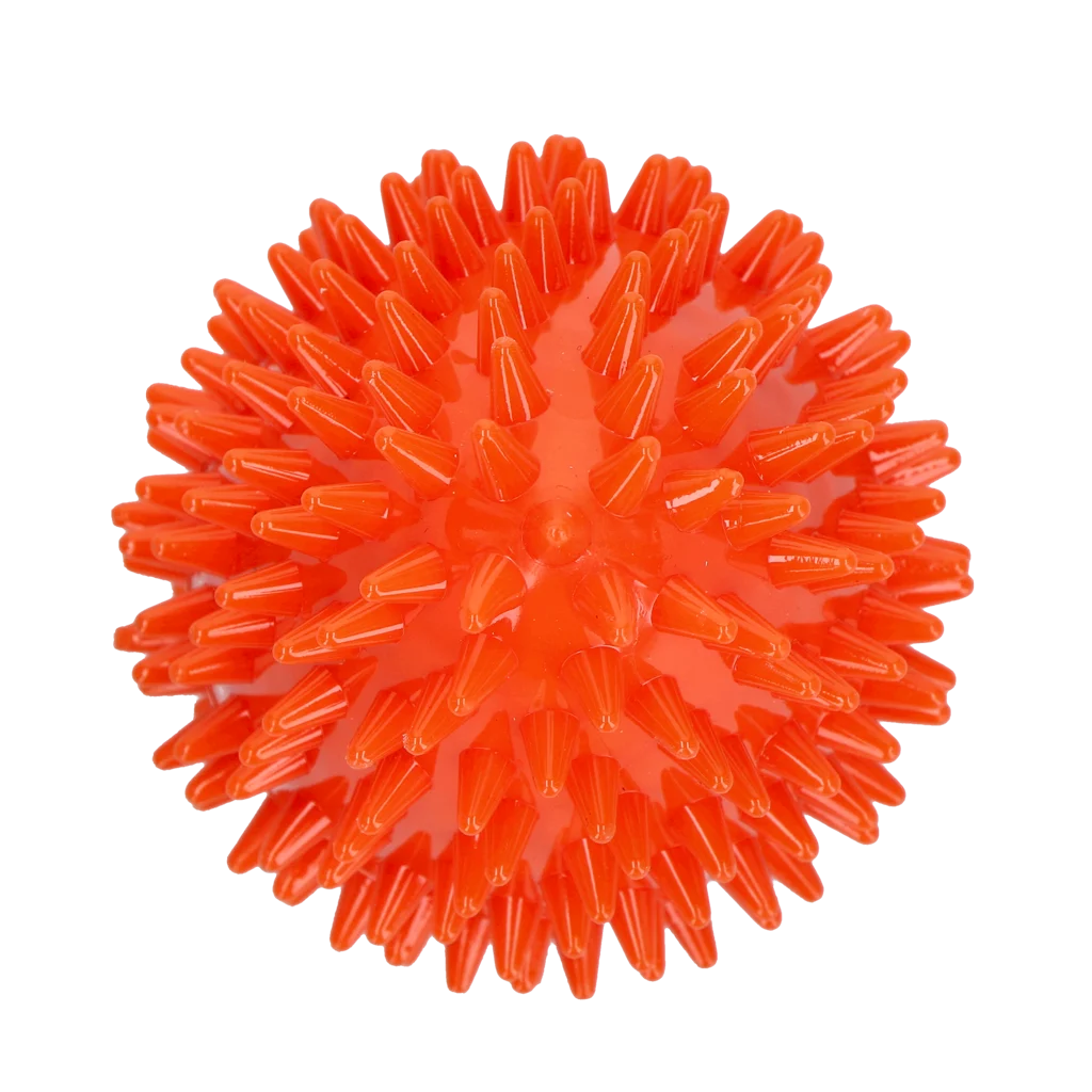 Jouet à rapporter en forme d’œuf avec couineur et picots, orange M, Ø 80 x 110 mm – Dog Comets Cosmic Egg – Image 3