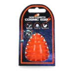 Jouet à rapporter en forme d’œuf avec couineur et picots, orange S, Ø 50 x 60 mm – Dog Comets Cosmic Egg